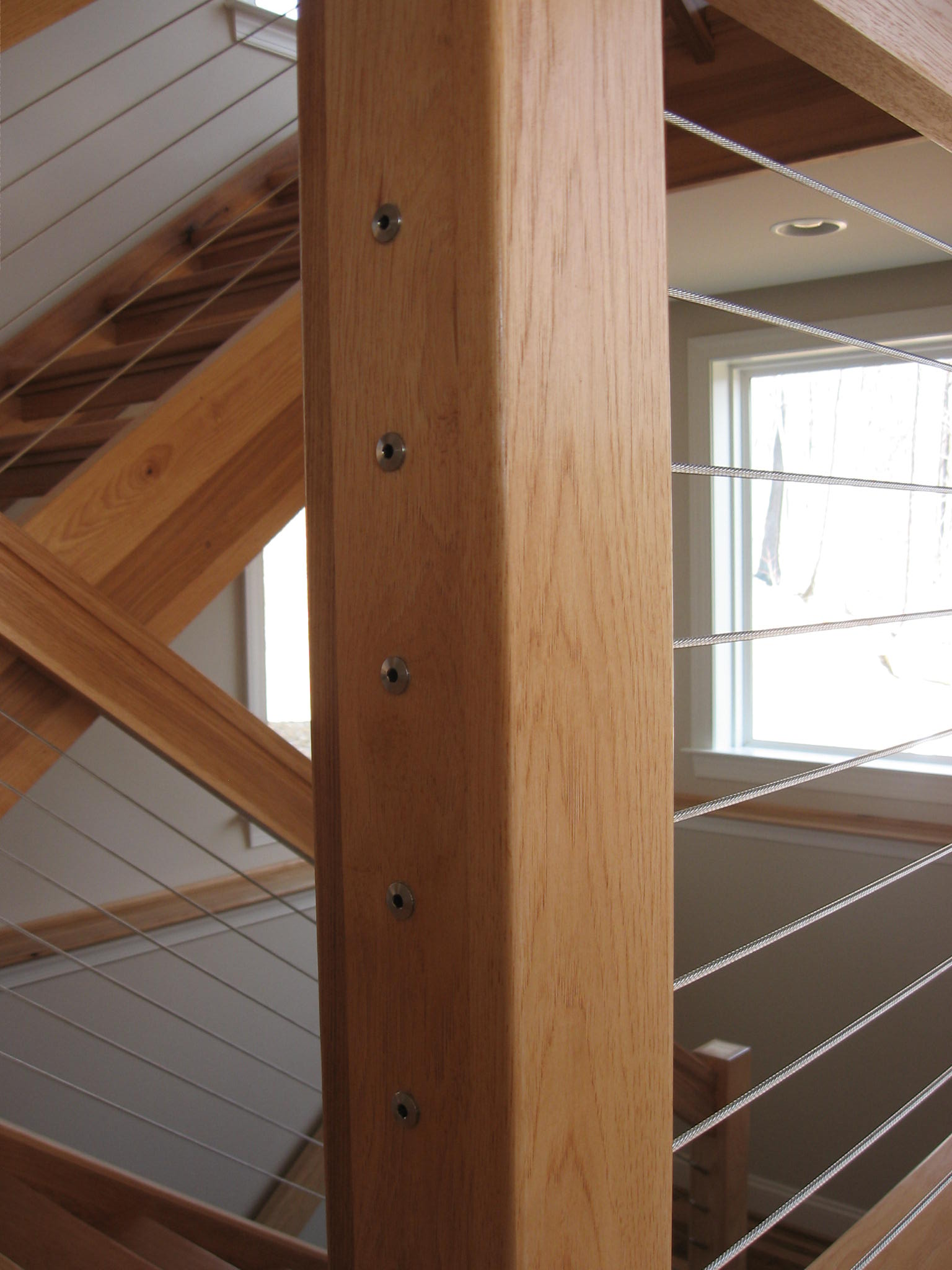 modern stair with cable rails