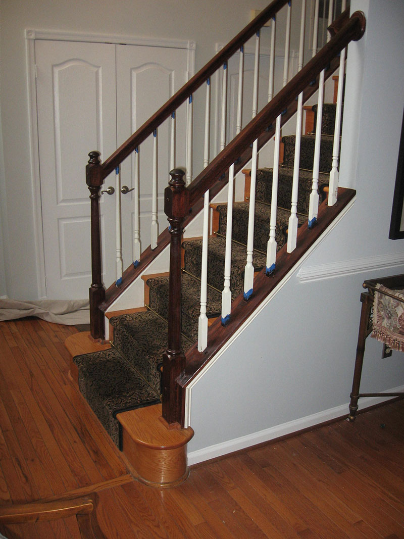 staircase before new railings